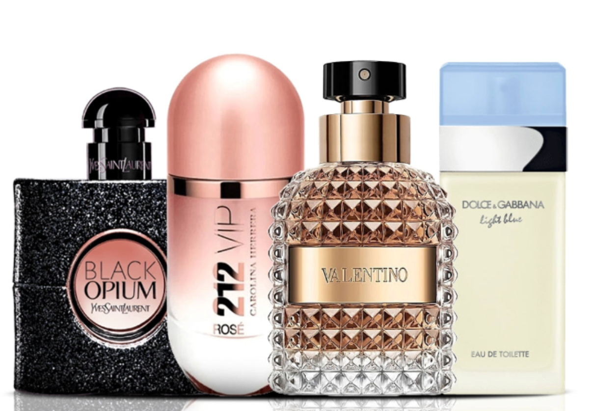 Σετ 4 αρωμάτων | Black Opium + 212 VIP Rose + Valentino + Dolce & Gabbana Light Blue 100 ml