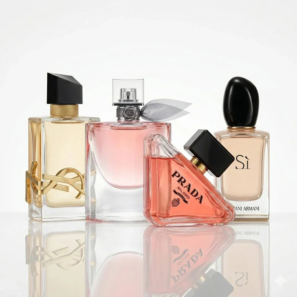 Σετ 4 αρωμάτων | YSL Libre, Lancôme La Vie Est Belle, Prada Paradoxe, Armani Sì.